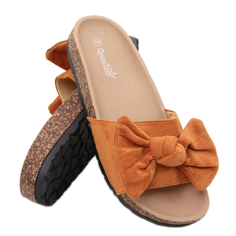 Kiara Camel korkkitossut ruskea