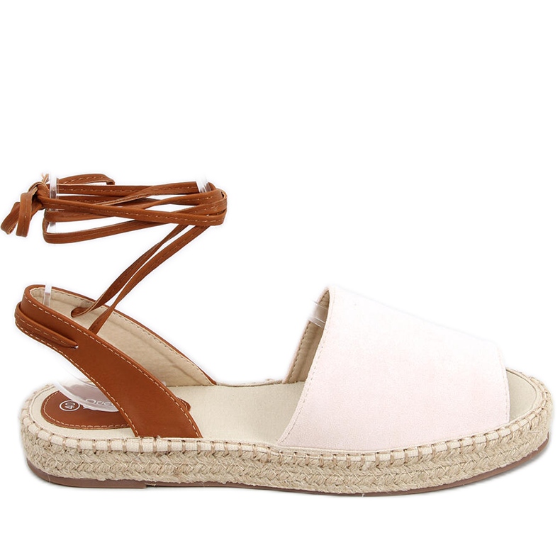 Andrina Pink naisten espadrillit beige monivärinen vaaleanpunainen