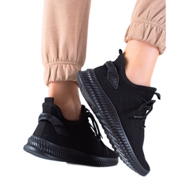 Sweet Shoes Mustat tekstiiliset urheilukengät