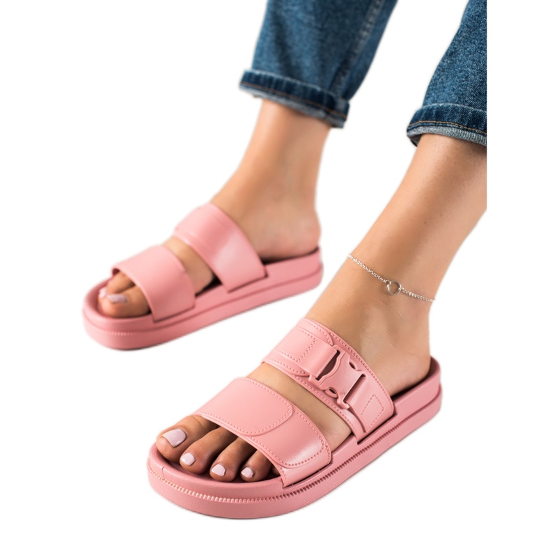 SHELOVET Vaaleanpunaiset tossut soljella vaaleanpunainen