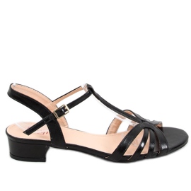 Sparkle Black matalakorkoiset sandaalit musta