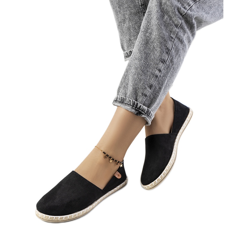 Black Jacquet naisten espadrillit musta