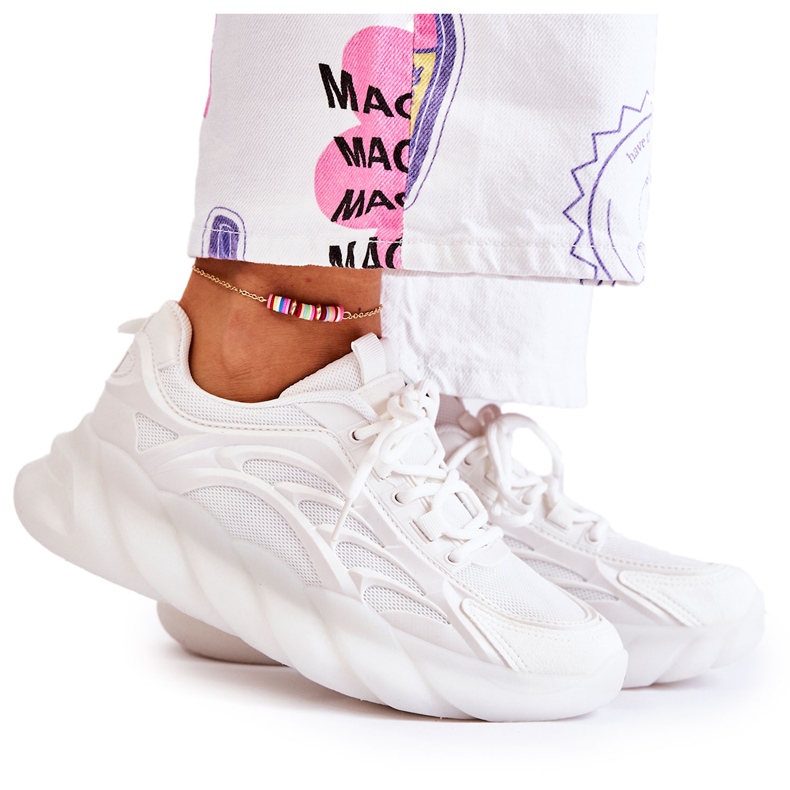 PM2 Muodikkaat naisten urheilukengät lenkkarit Valkoinen Sollero