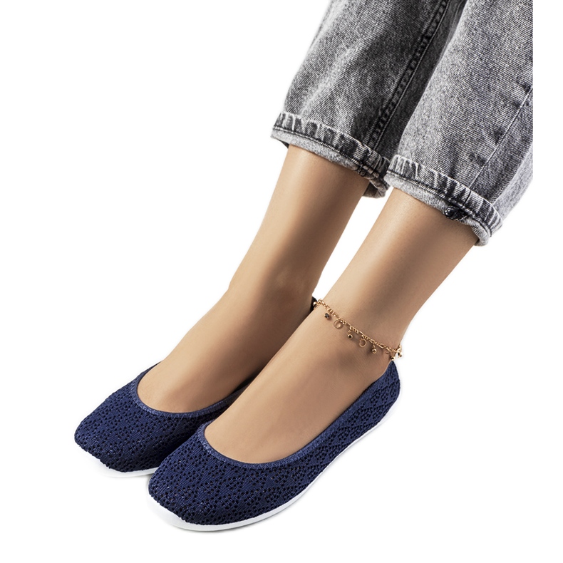 Holmen laivastonsiniset harjakattoiset balerinat sininen