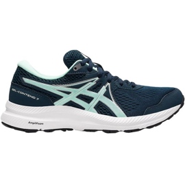 Asics Gel Contend 7 W 1012A911 407 juoksukengät tummansininen vihreä