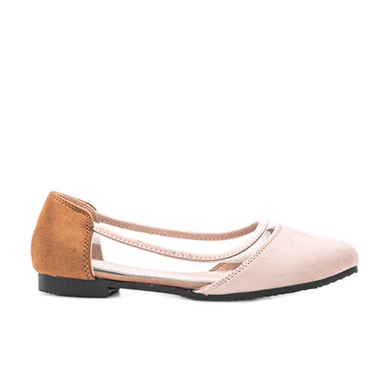 Kortes beige mokkanahkainen ballerina lapsille