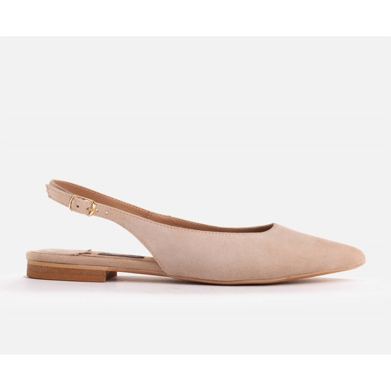 Marco Shoes Luonnollisen mokkanahka beige-sandaalit