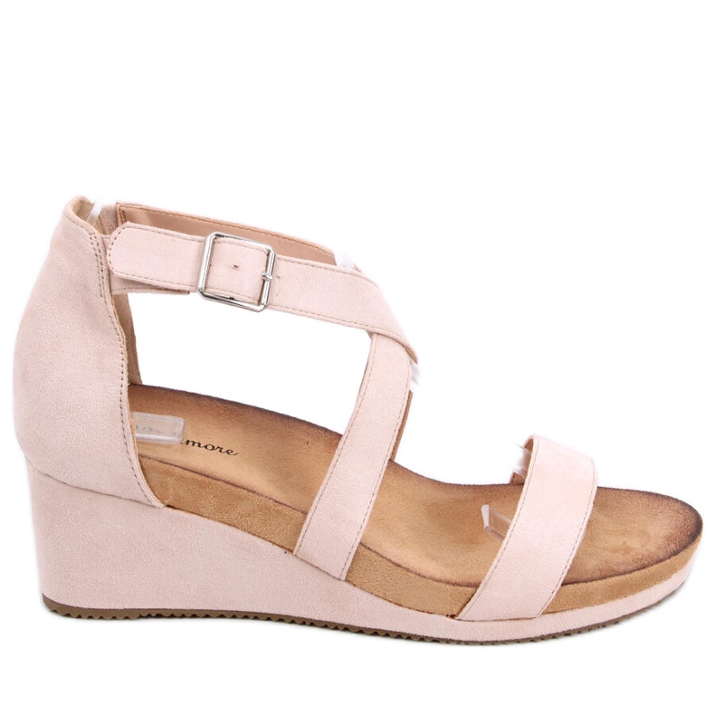 Ashlyn Nude wedge sandaalit beige vaaleanpunainen