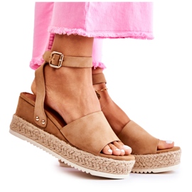 FE1 Suede Camel sandaalit Lisbon beige