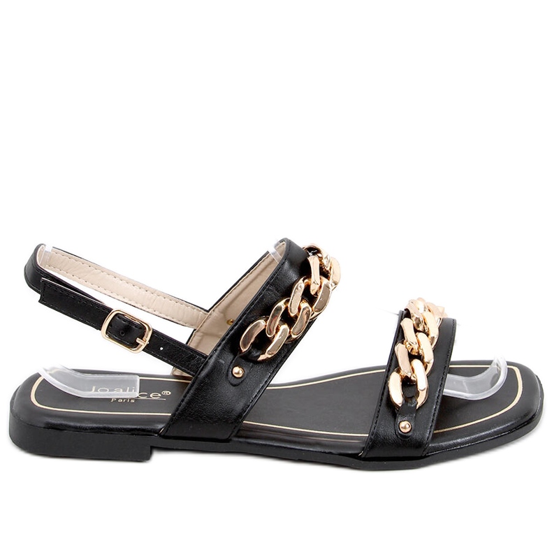 India Mustat sandaalit ketjuilla