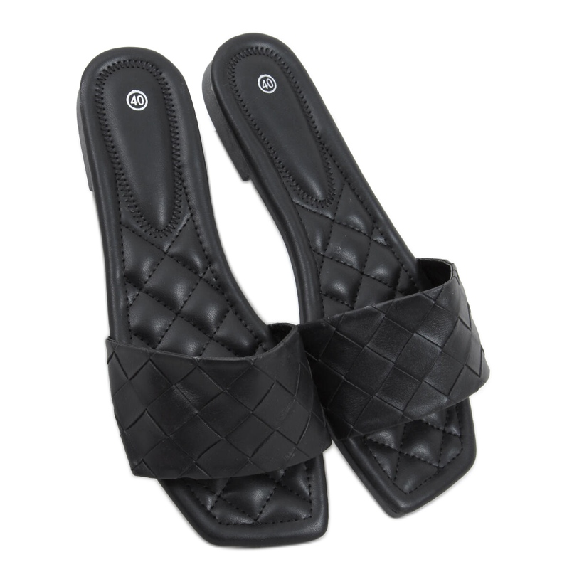 Sahar Black neliöpohjaiset tossut musta