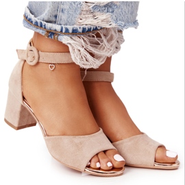 Mokkanahka korkokengät Vinceza 21-20100 Beige