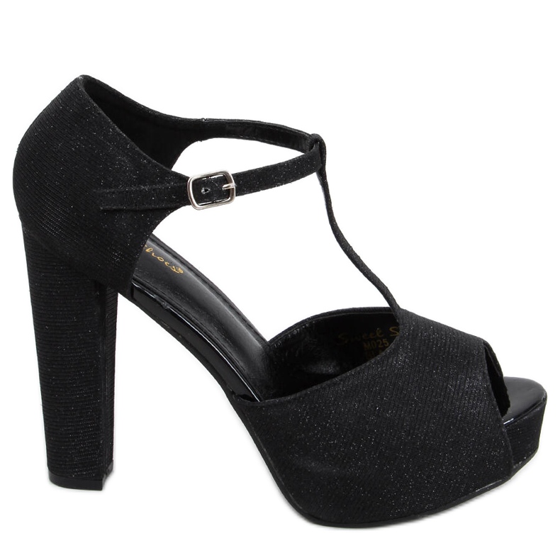 Hope Black värikkäitä sandaalit alustalla musta