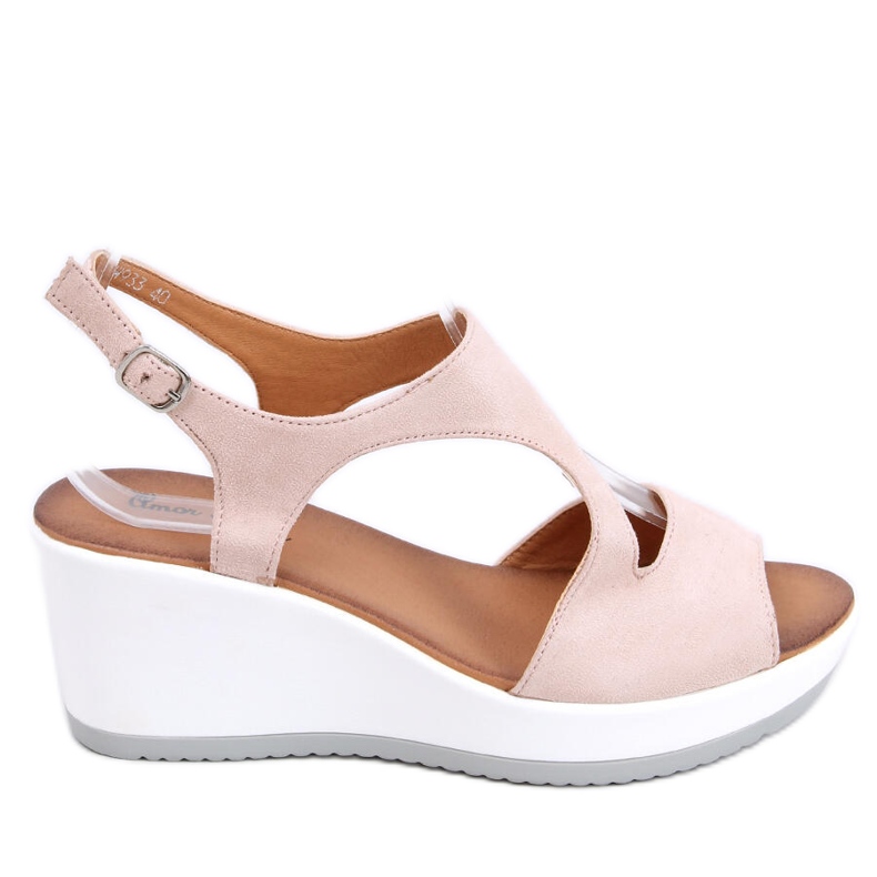 Patty Nude wedge sandaalit beige vaaleanpunainen