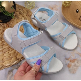 American Club Jr.AM898A velcro sandaalit harmaat