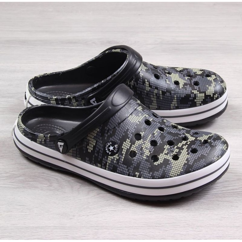 American Club Jr.AM578A mustat camo-tossut