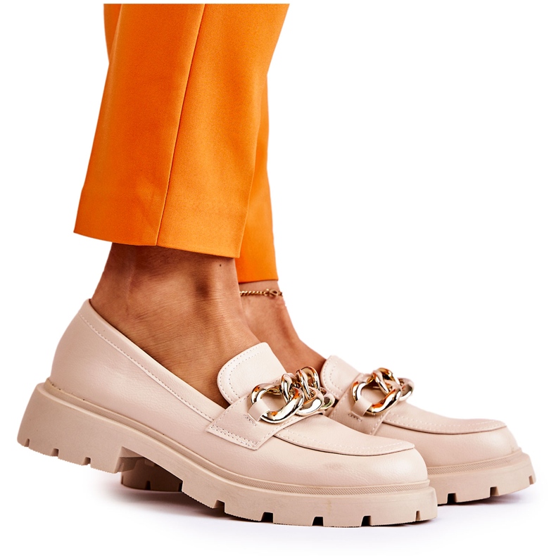 FB1 Nahkahousut Ketju Vaalea beige Amicable