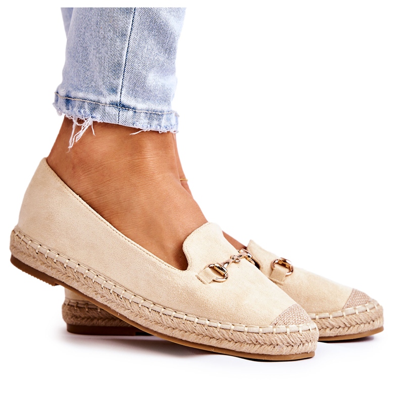 S.Barski Klassiset Slip-on naisten espadrillit beige Oresa