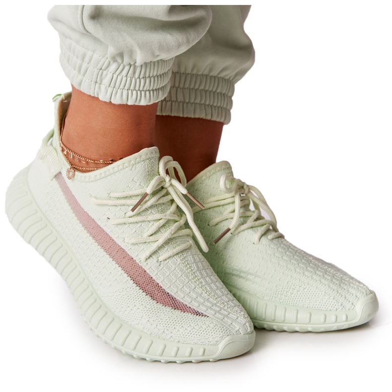 Naisten vaaleanvihreät lenkkarit urheilukengät