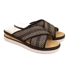 Rieker W R459 kiilatossut mustat