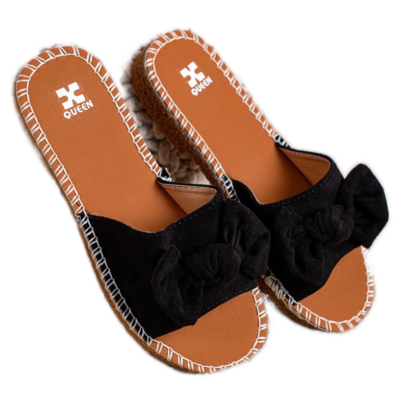 SHELOVET Tossut rusetilla musta