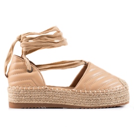 SHELOVET Sidotut espadrillit tasolle beige