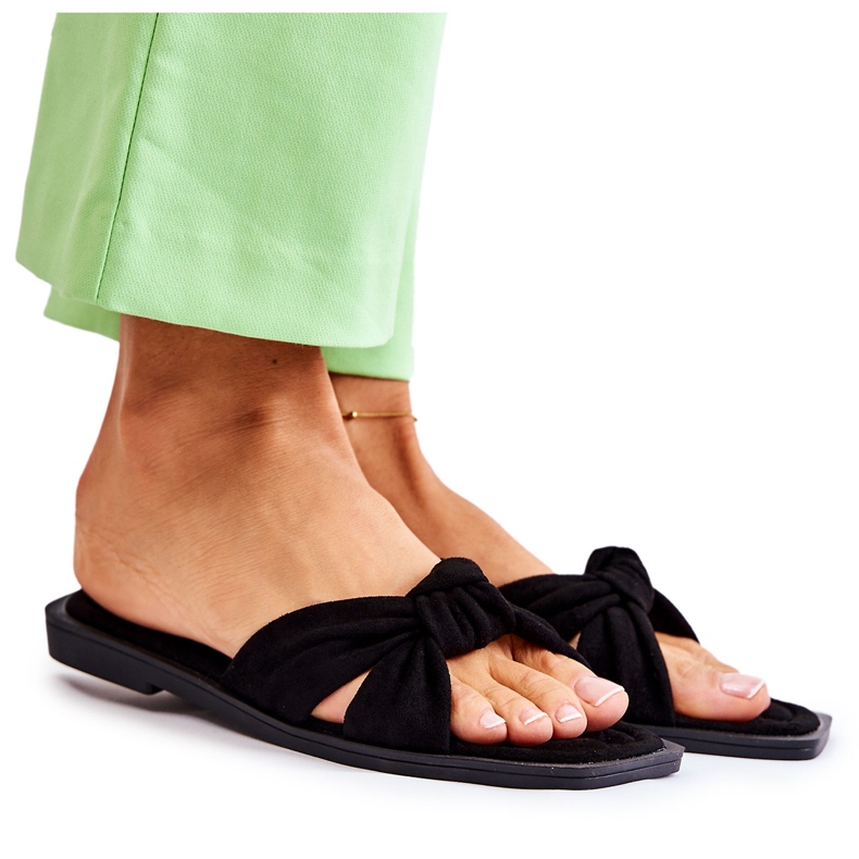 PG1 Naisten muodikkaat mokkanahkaiset mustat tossut Lorrie