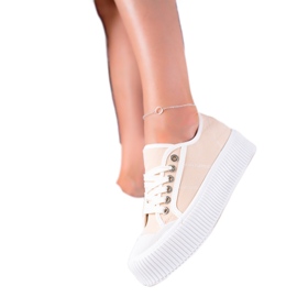 SHELOVET Tennarit leveällä alustalla beige