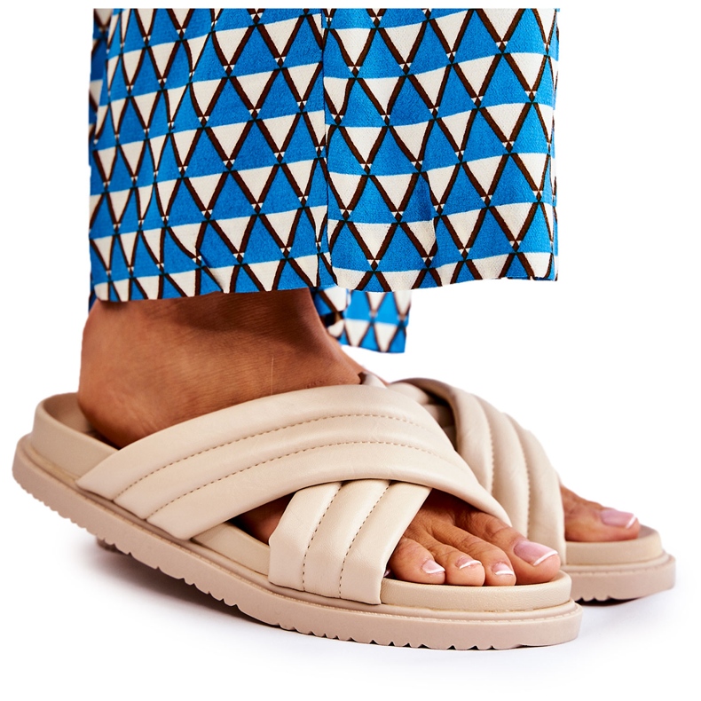 PJ1 Klassiset naisten nahkatossut beige Daron