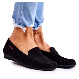 PH1 Naisten mokkanahka, musta Wedge Loafers La Cava