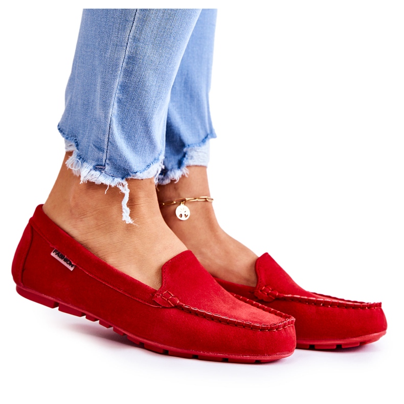 PH1 Punaiset Millare Suede -nahkahousut punainen