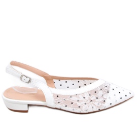 Pitsiballerinat ilman kantapäätä Margo White valkoinen