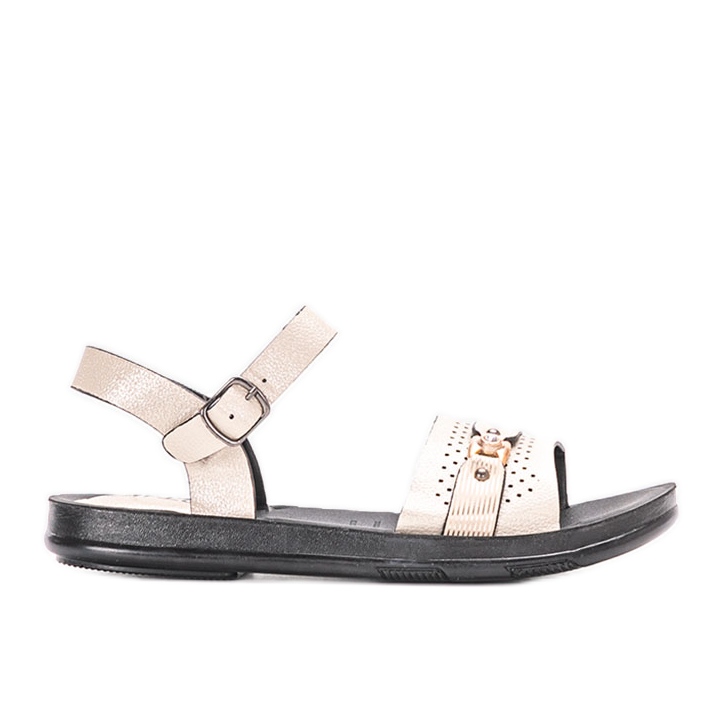 Beige Lehti naisten sandaalit monivärinen