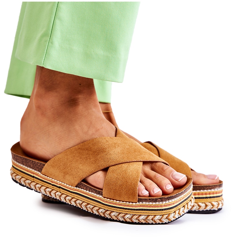 PG1 Naisten mokkanahkaiset tossut Camel Jossie -tasolla ruskea