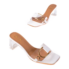 SHELOVET Pylväässä läpinäkyvät tossut valkoinen