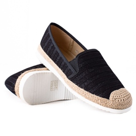 SHELOVET Slip-on espadrillit musta