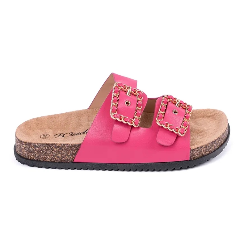 Tossut koristeellisilla soljeilla vaaleanpunainen