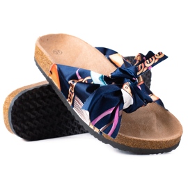 SHELOVET Siniset Tossut Rusetilla laivastonsininen