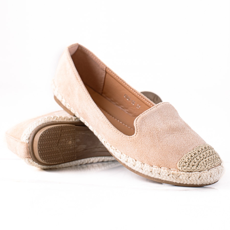 SHELOVET Suede Espadrilles beige