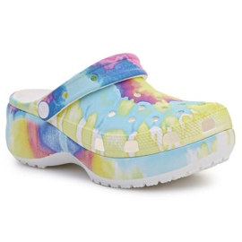 Crocs Classic Platform Tie Dye Graphic Clog Wedge W 207151-94S sininen