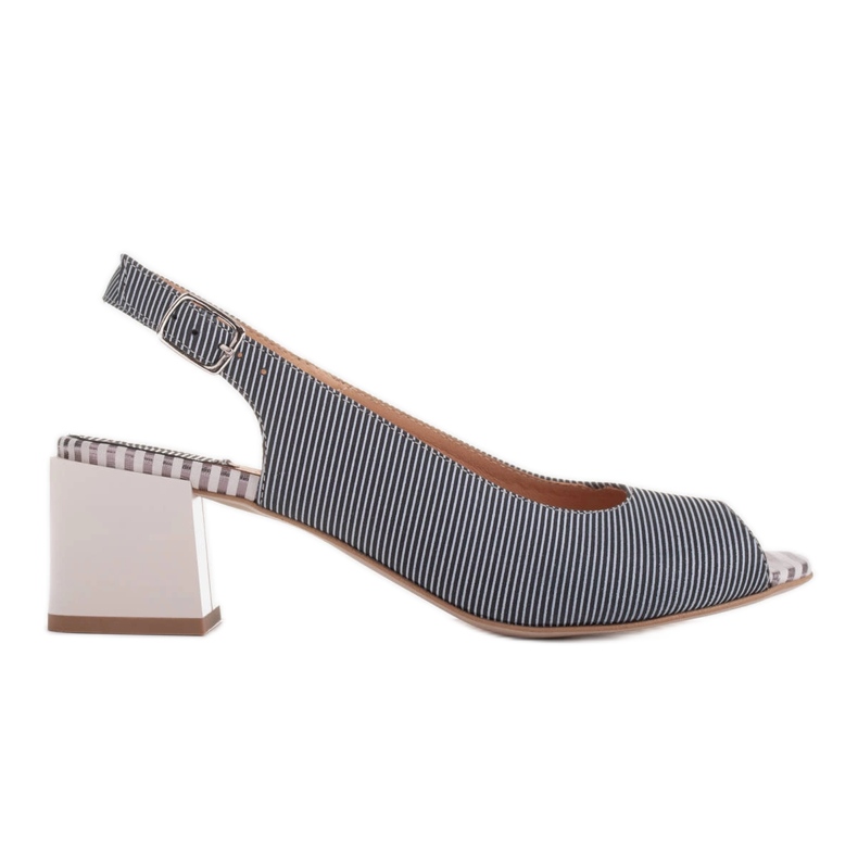 Marco Shoes Mukavat naisten sandaalit mielenkiintoisella nahalla sininen