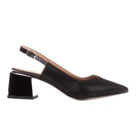 Marco Shoes Mokkasandaalit kiiltävällä kuviolla musta