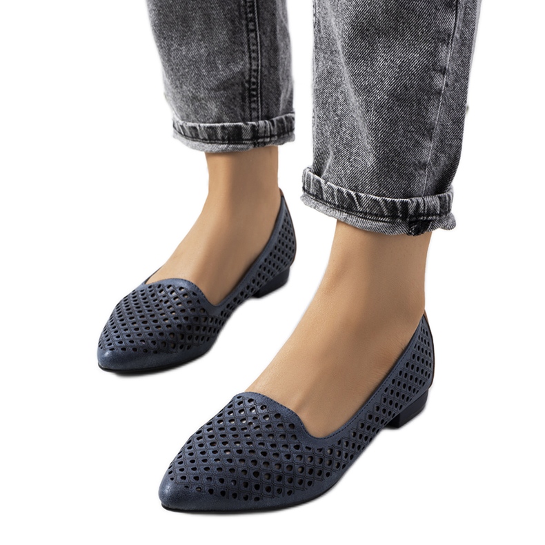 Jarrett laivastonsiniset harjakattoiset loaferit sininen