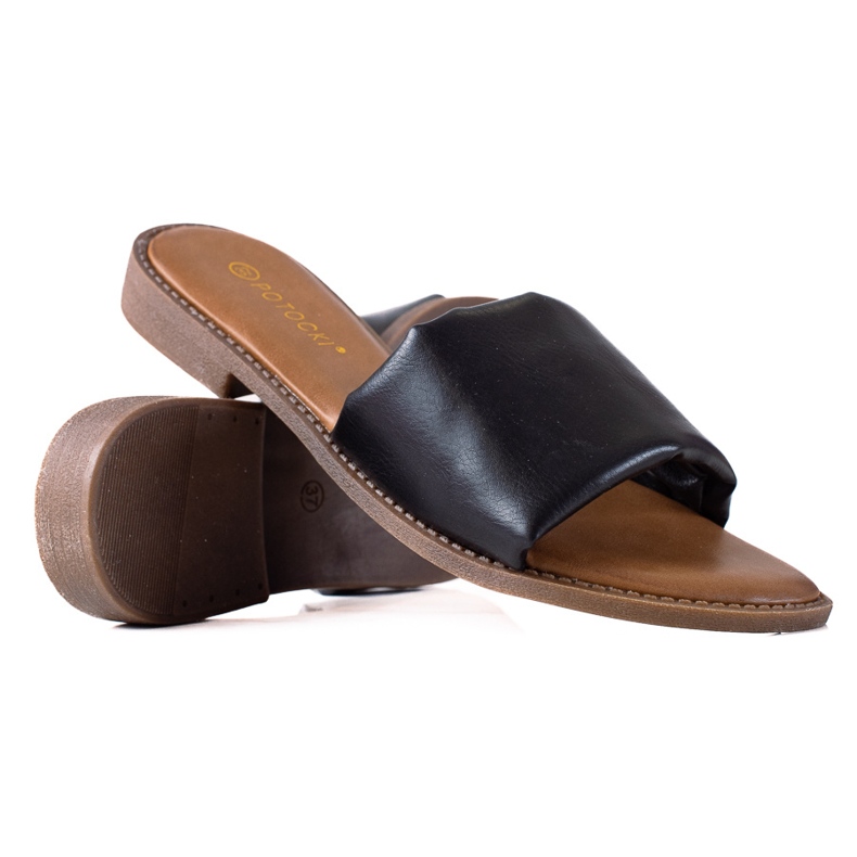 W. Potocki Potocki-tossut leveällä vyöllä musta