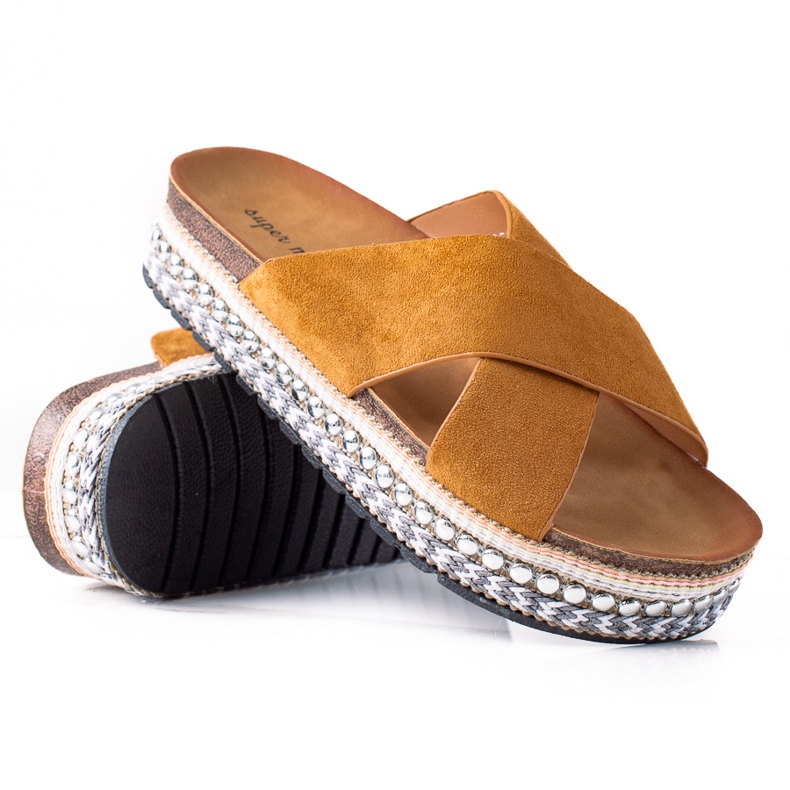 SHELOVET Muodikkaat tossut alustalla ruskea