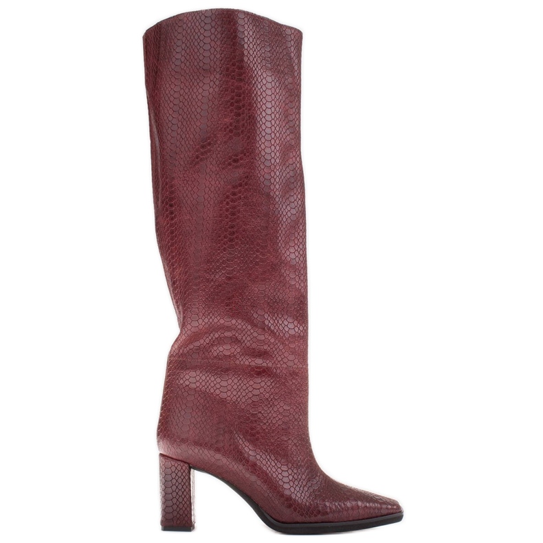 Marco Shoes Kate-saappaat, joissa leveä päällinen punainen monivärinen