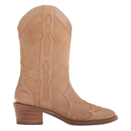 Marco Shoes Luonnolliset mokkasaappaat nahkaelementeillä beige