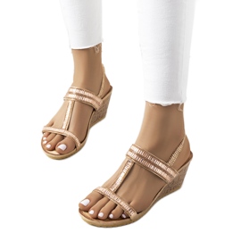 Golden Belma kiila sandaalit vaaleanpunainen kultainen