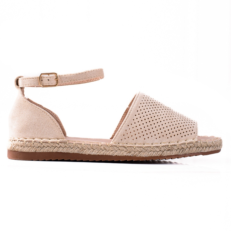 SHELOVET Avoimet Espadrilles -sandaalit beige