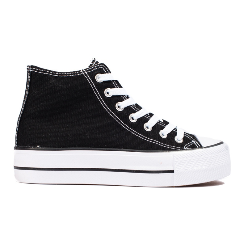 SHELOVET Korkeat lenkkarit lavalla musta